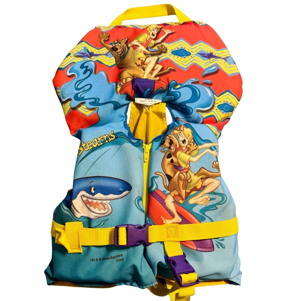 Vintage Scooby‎ Doo Life Vest Children's Life Jacket Hanna-Barbera 30-50 Lbs